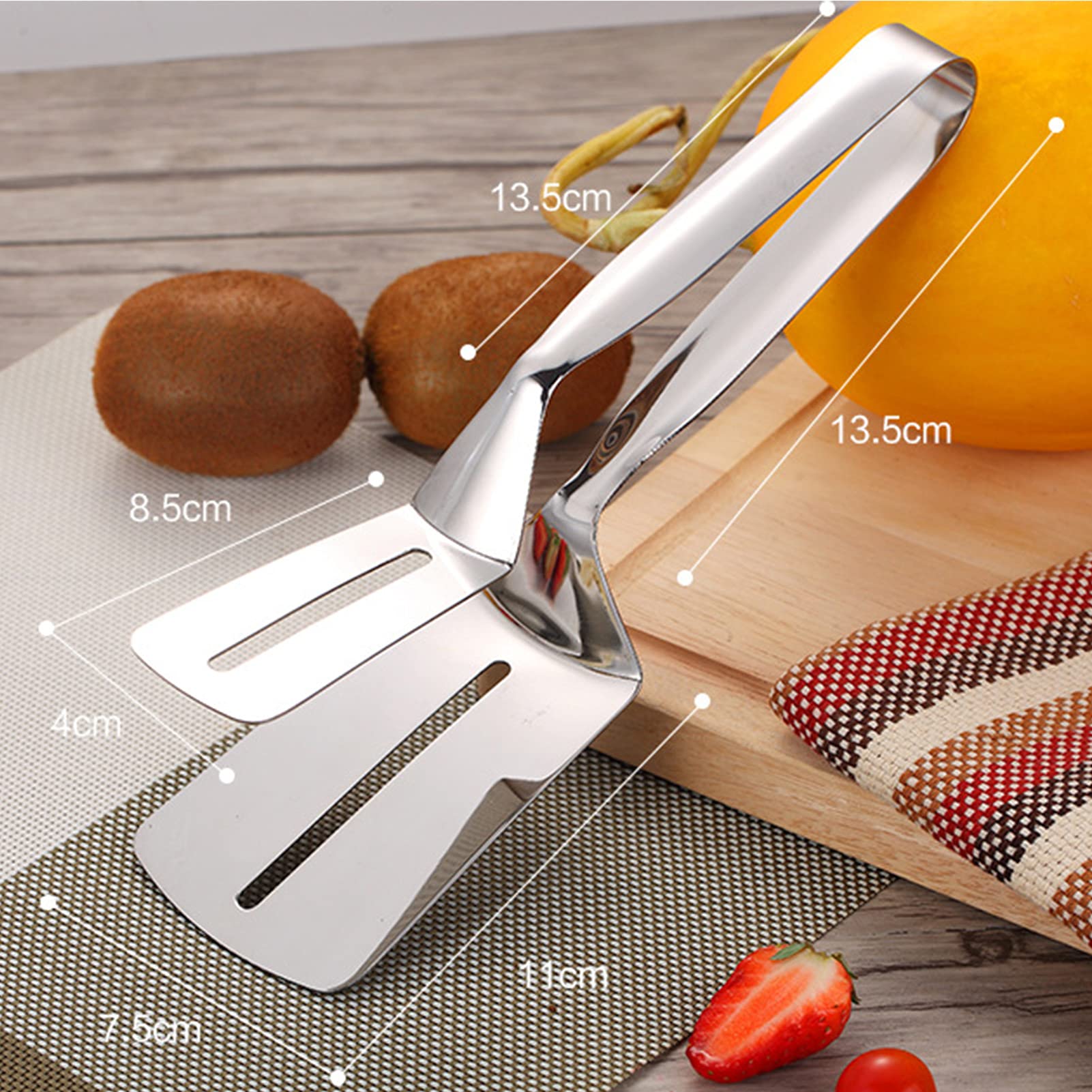 Pinze Da Cucina Acciaio Inox Pinze Da Cucina In Acciaio Inox - Set Da 3, Per Bistecca, Pane, Carne E BBQ, Facili Da Pulire E Multiuso! Lavabile Lavastoviglie