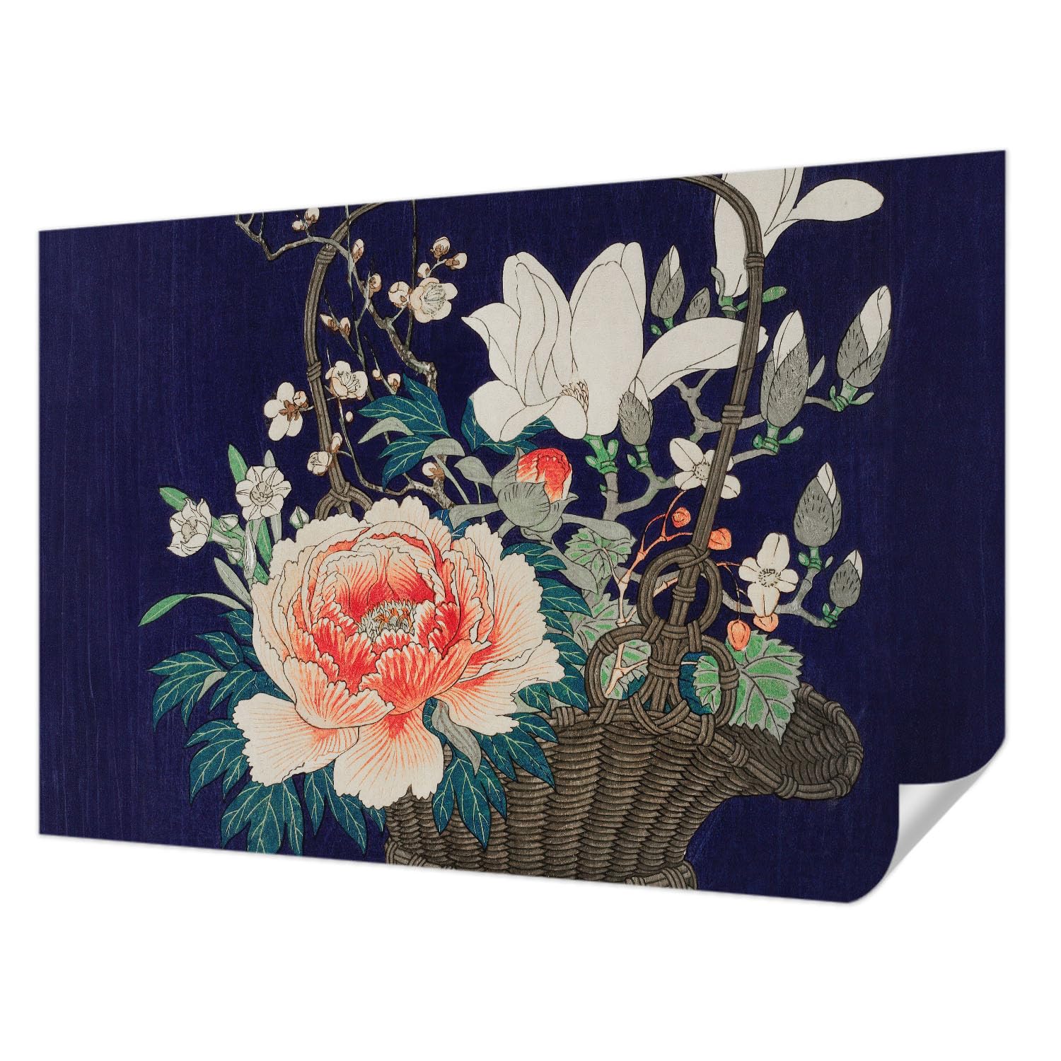 Rénovation murale sans colle avec le revêtement adhésif Tulup panier de fleurs