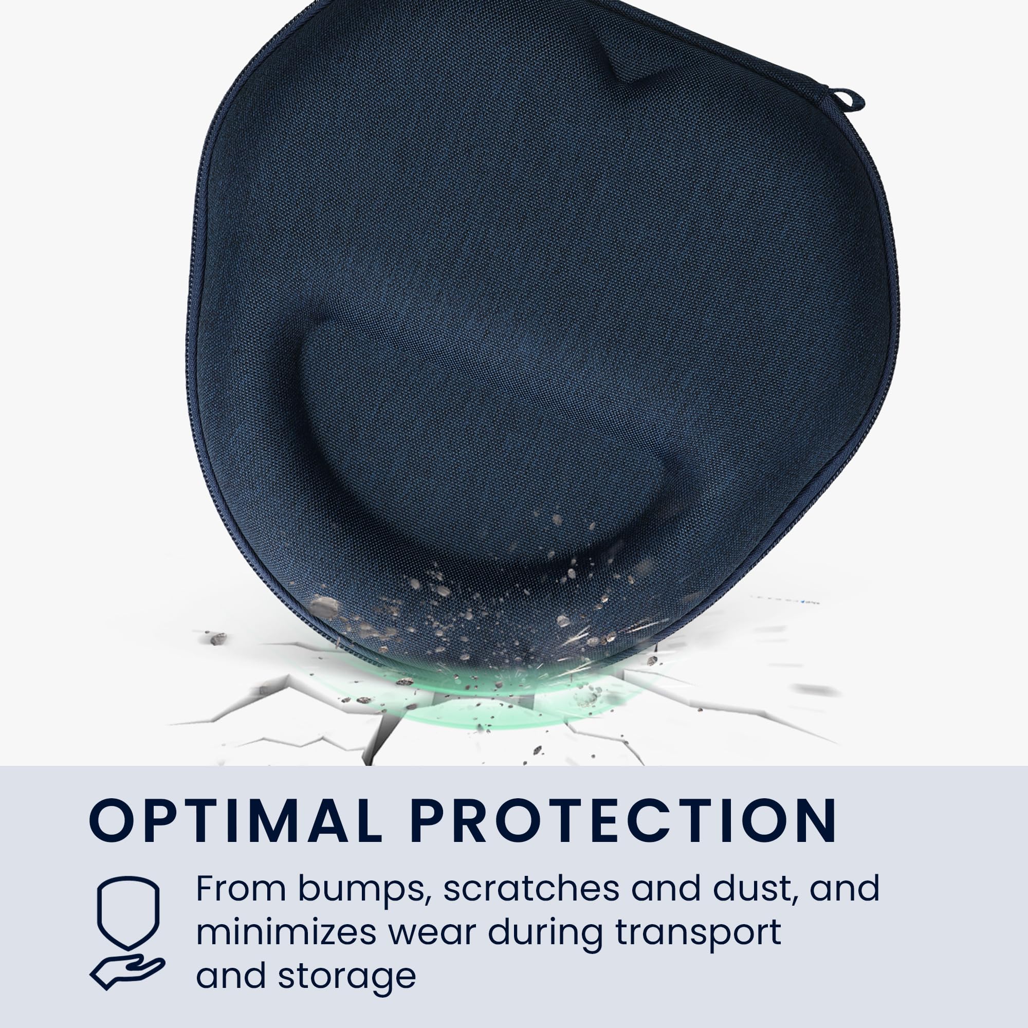 kwmobile Cover per Apple AirPods Max/AirPods Max 2 Cover - Custodia Cuffie Over-Ear per Trasporto e Viaggio - Case Protettiva - blu scuro