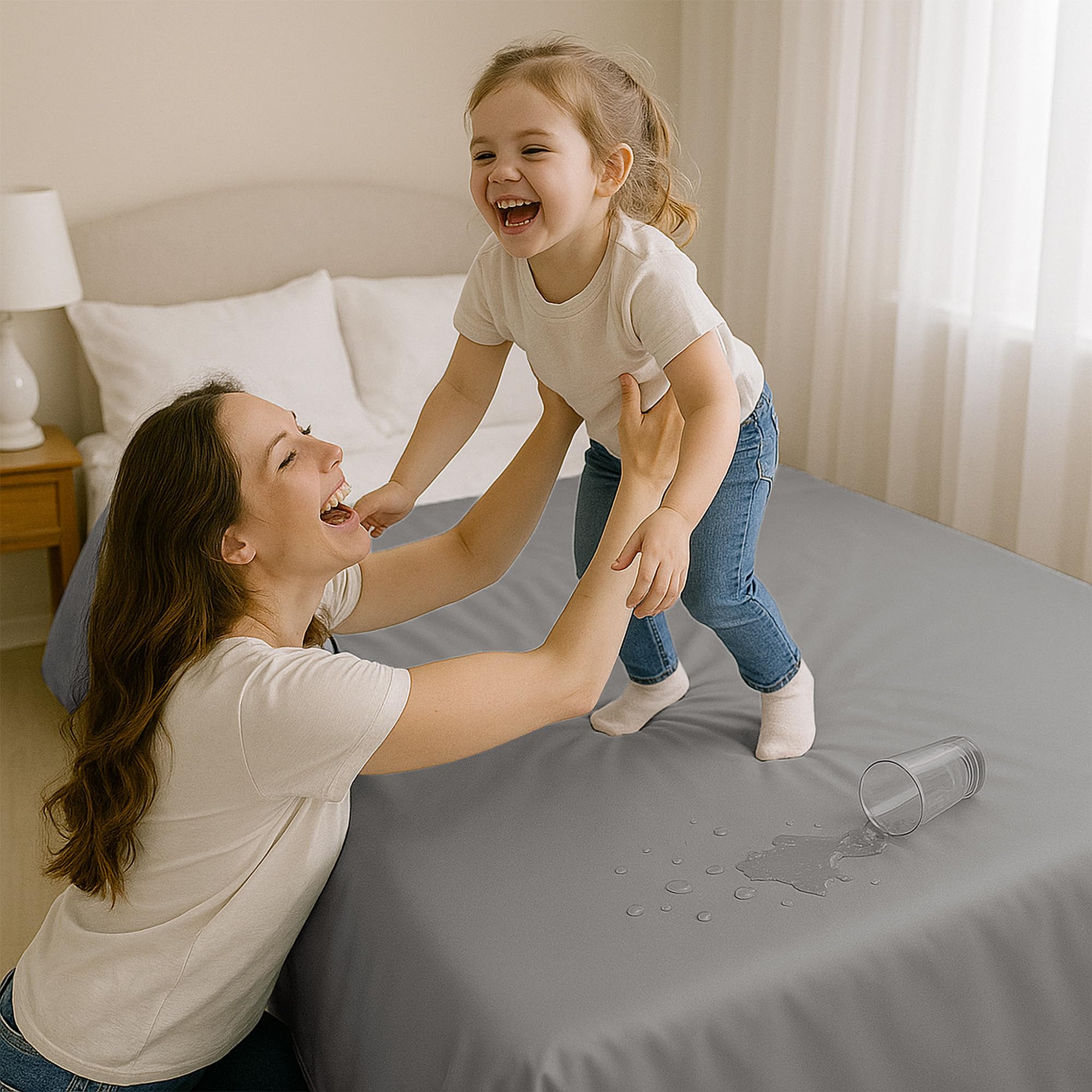 Byour3 - Sprei voor tweepersoonsbed, waterafstotend, katoen, meubeldeken voor huisdieren, wasbaar, voor eenpersoonsbed, lente, zomer, anti-haren voor katten en honden, tegen krassen (bordeaux
