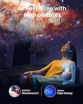POCOCO プラネタリウム スタープロジェクターライト POCOCO Galaxy Star Projector for Bedroom with Replaceable