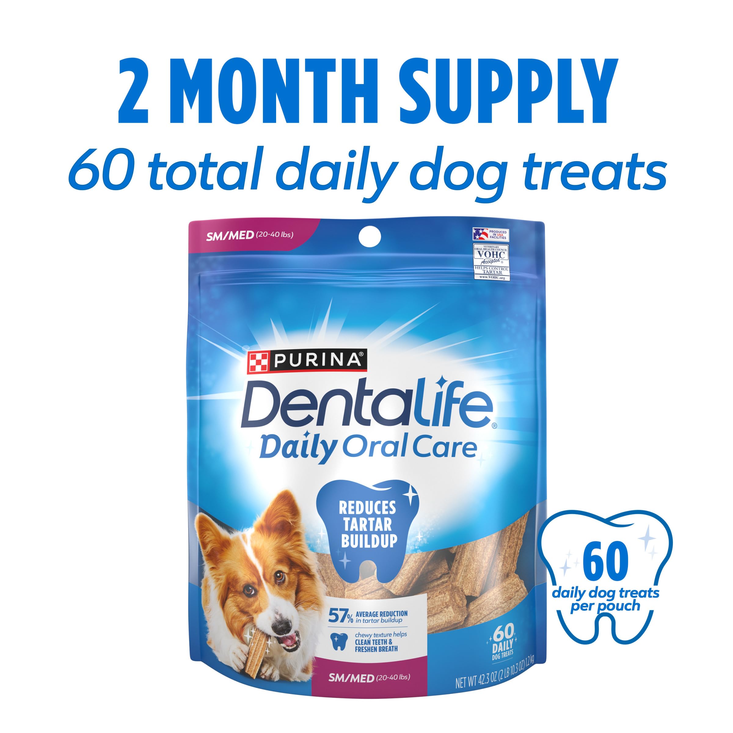 Purina DentaLife Daily Oral Care Dog Dental Chews for Small and Medium Breed Dogs - 60 ct. - image 3
