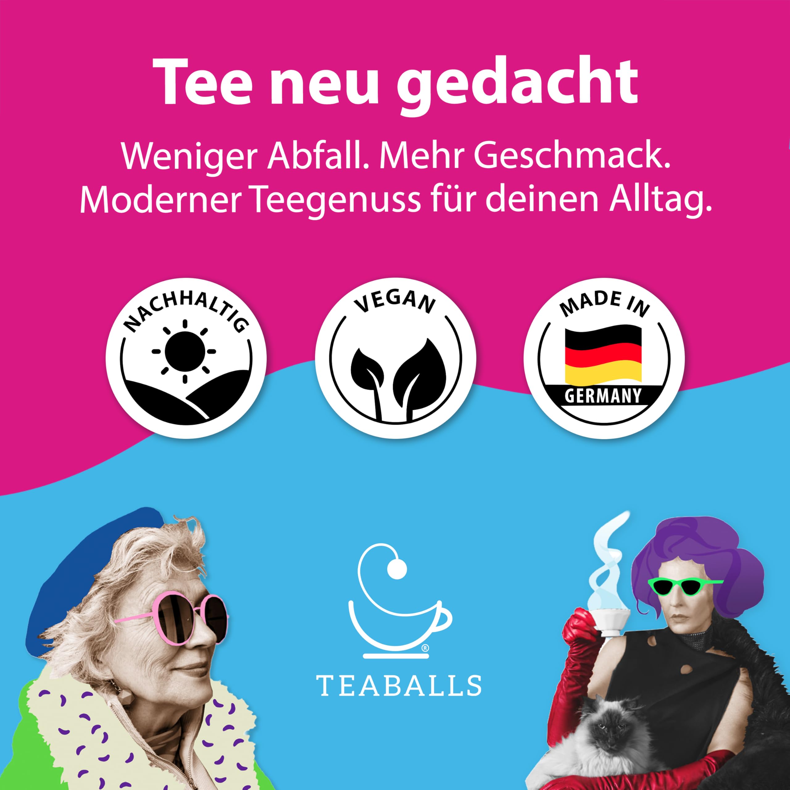 TEABALLS - 5er Frühlingsfrüchte Tee Set - 200 Tassen - Fruchtiges Tee Probierpaket & kleine Geschenkidee für den Frühling