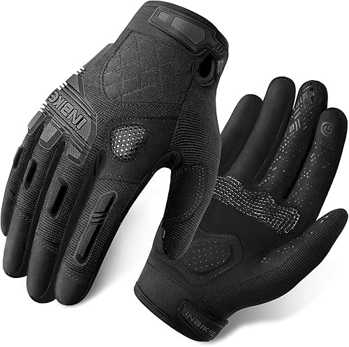 INBIKE Guantes MTB para ciclismo de montaña Sirven para pantalla táctil con acolchado de etilvinilacetato grueso y protección de nudillos de caucho