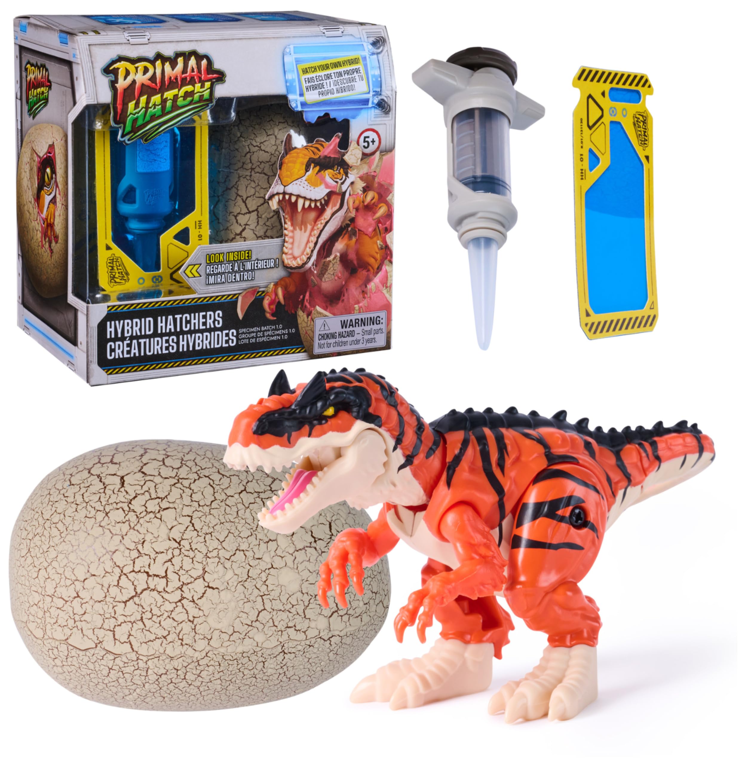 Primal Hatch Hybrid Hatchers Toy Dinosaur & Egg, Mini Hybrid Hatching Dinosaur, Kids Toys for Boys & Girls Aged 5 & Up