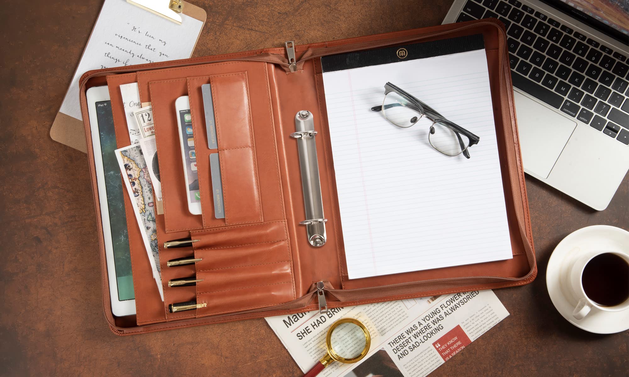 GraduatePro Cartella Portadocumenti A4 Con Cerniera In Pelle | FindTheDeal - 8