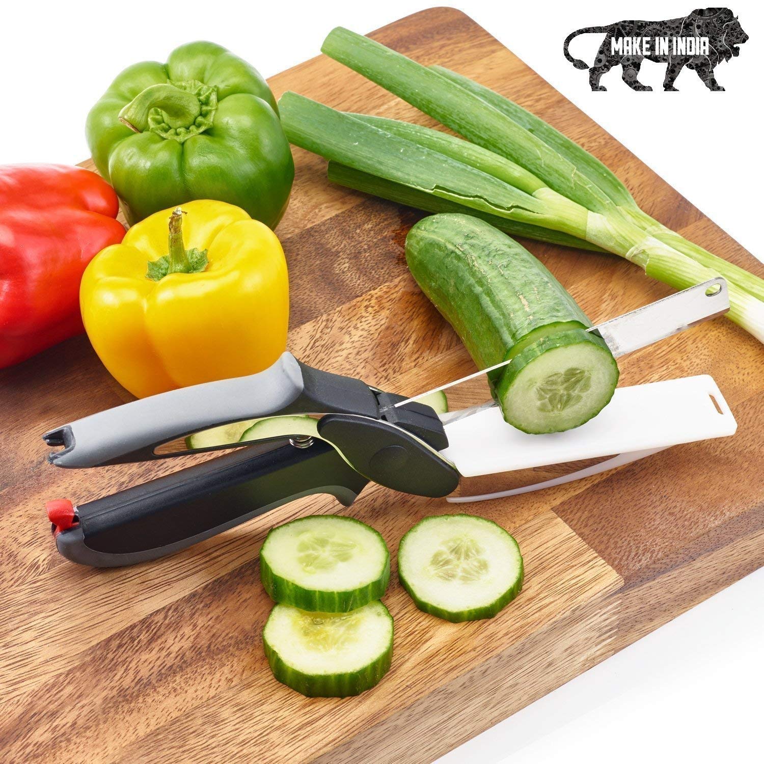 GESTURES Smart Clever Cutter | Kitchen Scissors | Food Chopper with Stainless Steel Blade, Locking Hinge and Spring Action for Vegetable, Fruits and Meat
