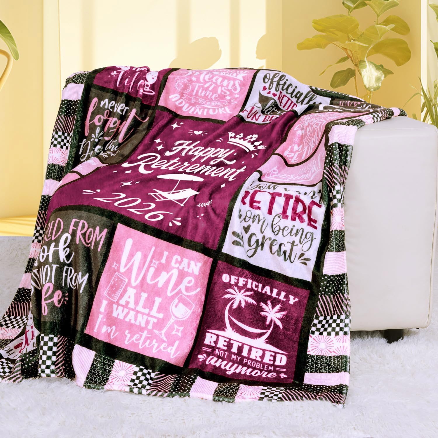 EliteOne Retirement Blanket Retirement Gifts for Women 2026 Best Retiring Gifts - Happy Retirements Blanket - Gift for Retirements for Nurse Nurse Coworker Boss Lady Friend Woman 50''x60'' - Image 3