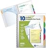 Better Office Products 10 Pocket Poly Presentation Folder with tabs 2 Count