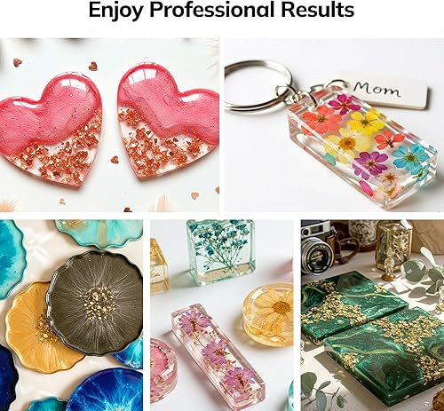 Miniatura 6 de Winartton Mezclador automático de resina, mezclador epoxi fácil de limpiar con paleta de silicona y taza de mezcla, burbuja mínima, manos libres,