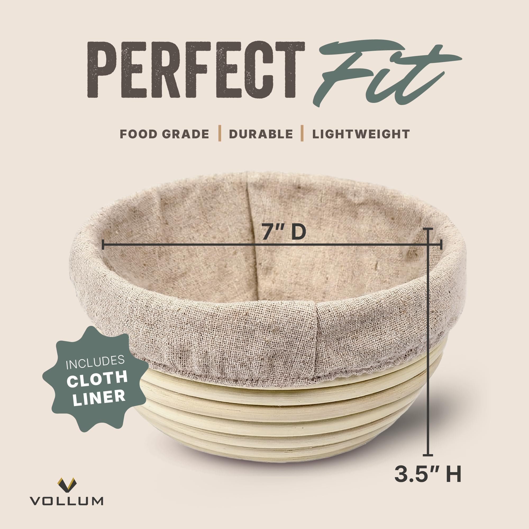 Vollum Bread Basket - Artisan Bread Baking -2 Vollum Bread Basket - Artisan Bread Baking -2