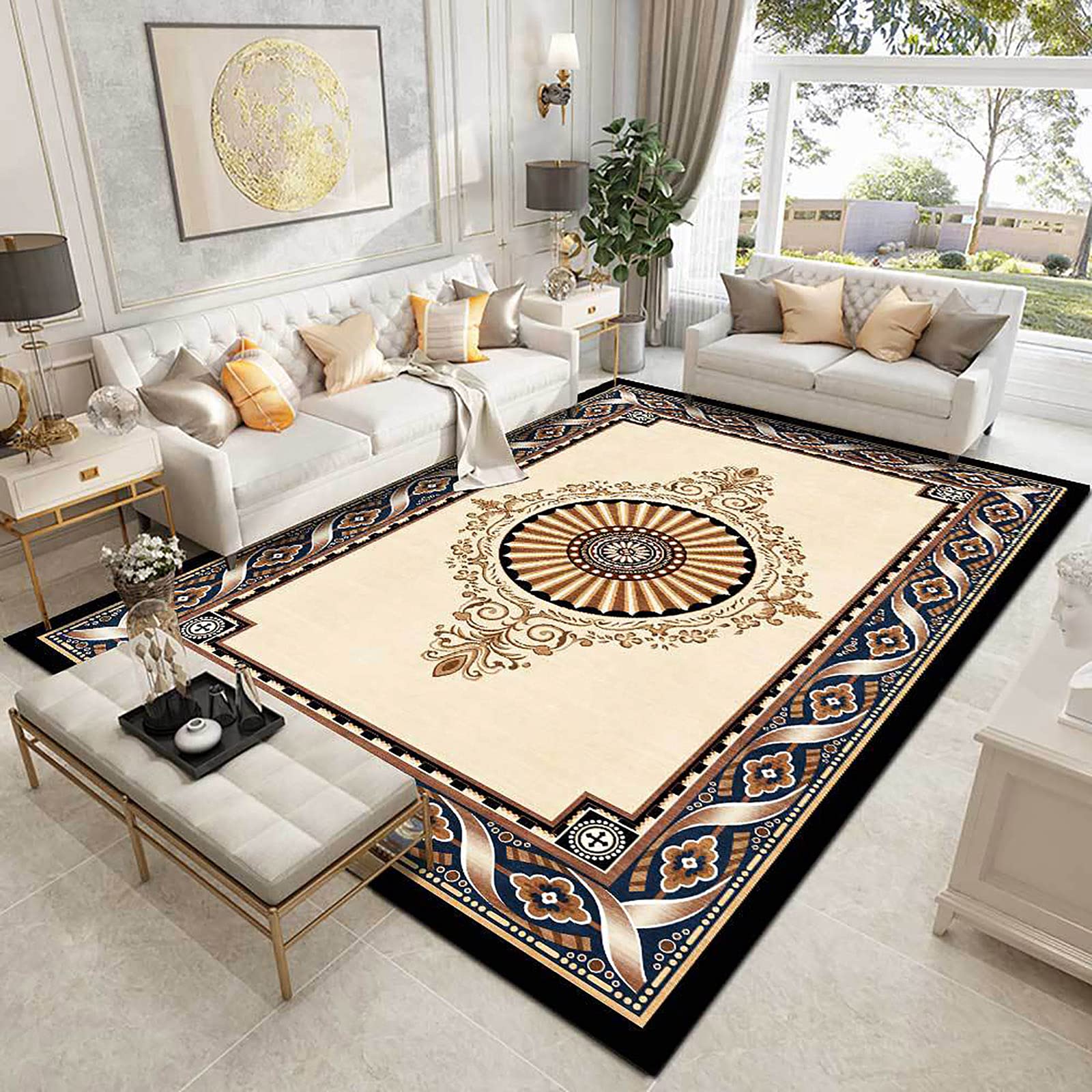 Tapis de couloir antidérapant et super doux lavable en machine pour la maison