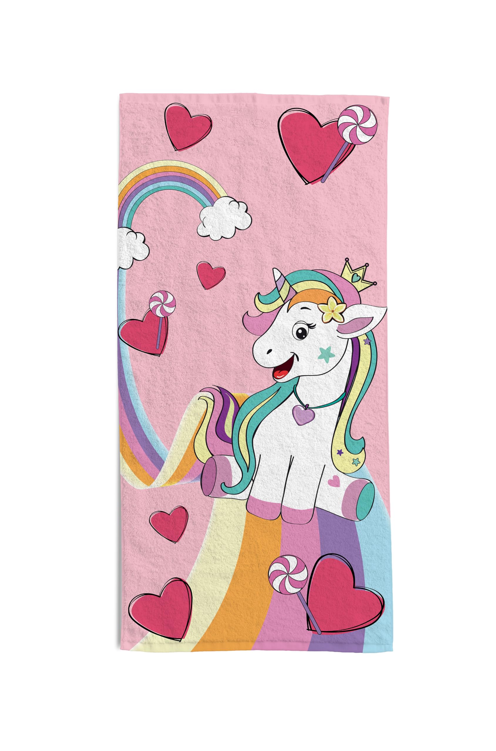 Telo Mare Unicorno Per Bambina - 70x140 Cm In Cotone Morbido | Asciugamano Spiaggia E Piscina - Foto 12