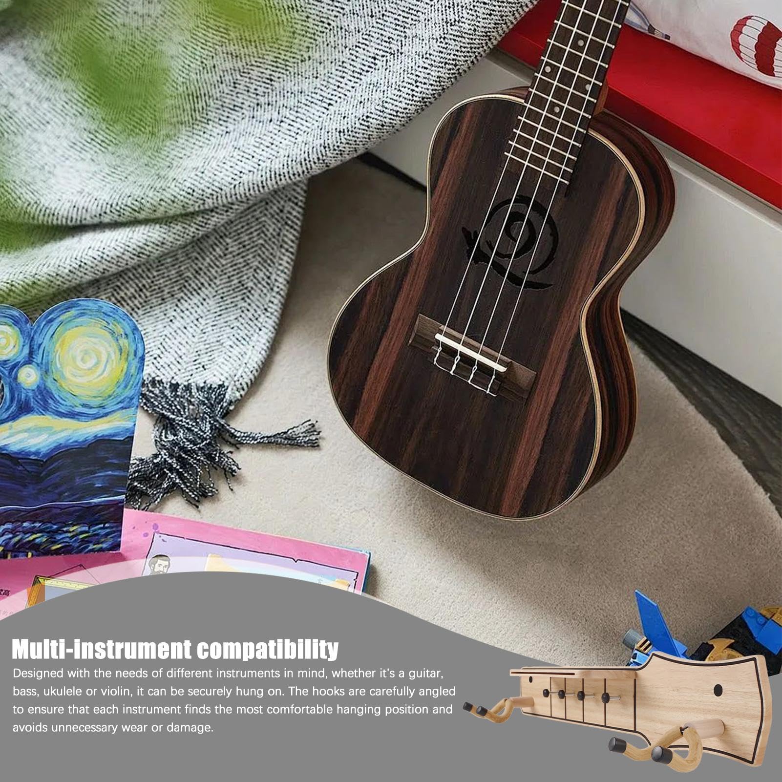Haczyki do gitary na ścianę, wieszaki na gitarę na ścianę Uchwyt ścienny do