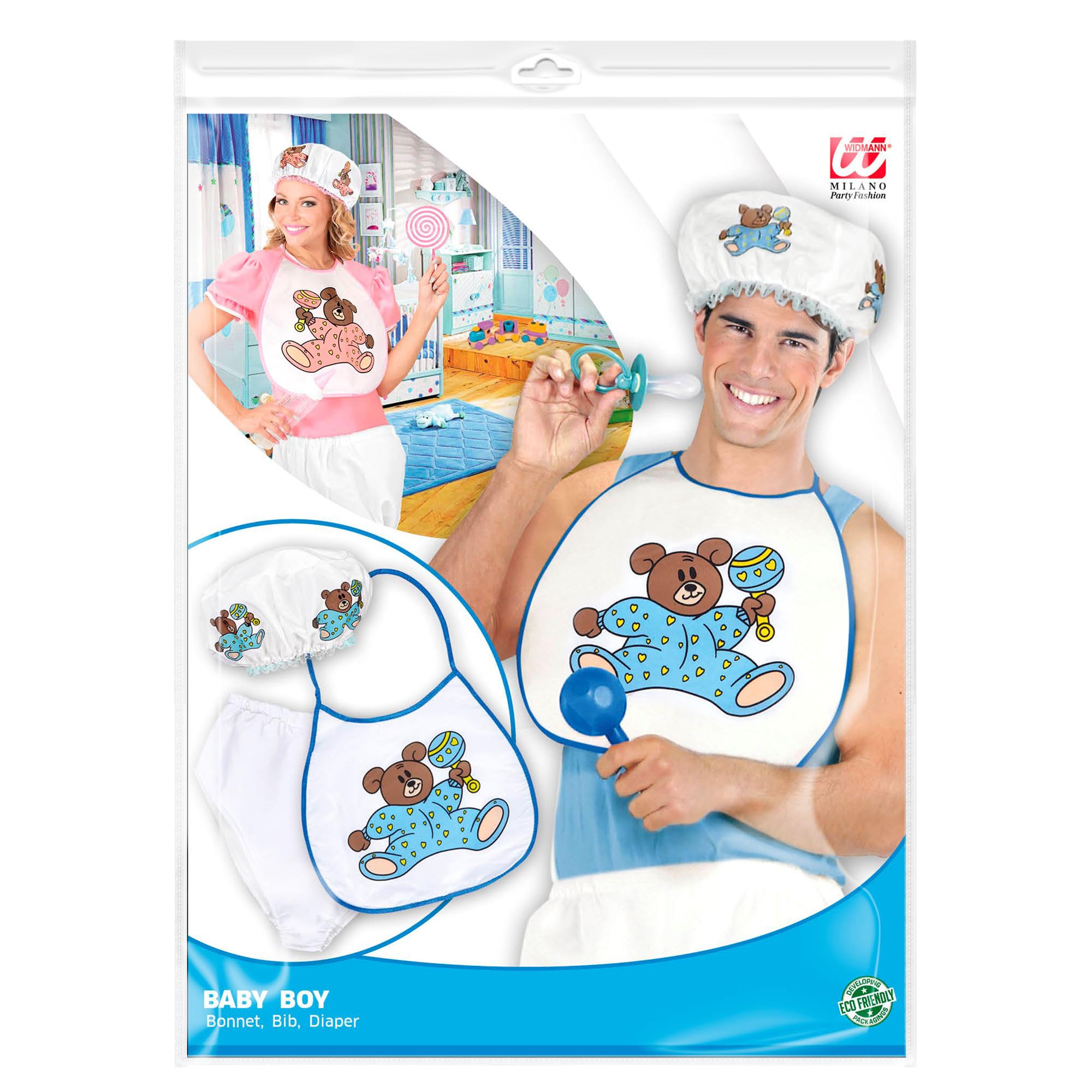 Costume Per Neonato E Bambino W Widmann – Completo Con Cuffietta E Bavaglino, Ideale Per Carnevale, Feste A Tema E Compleanni