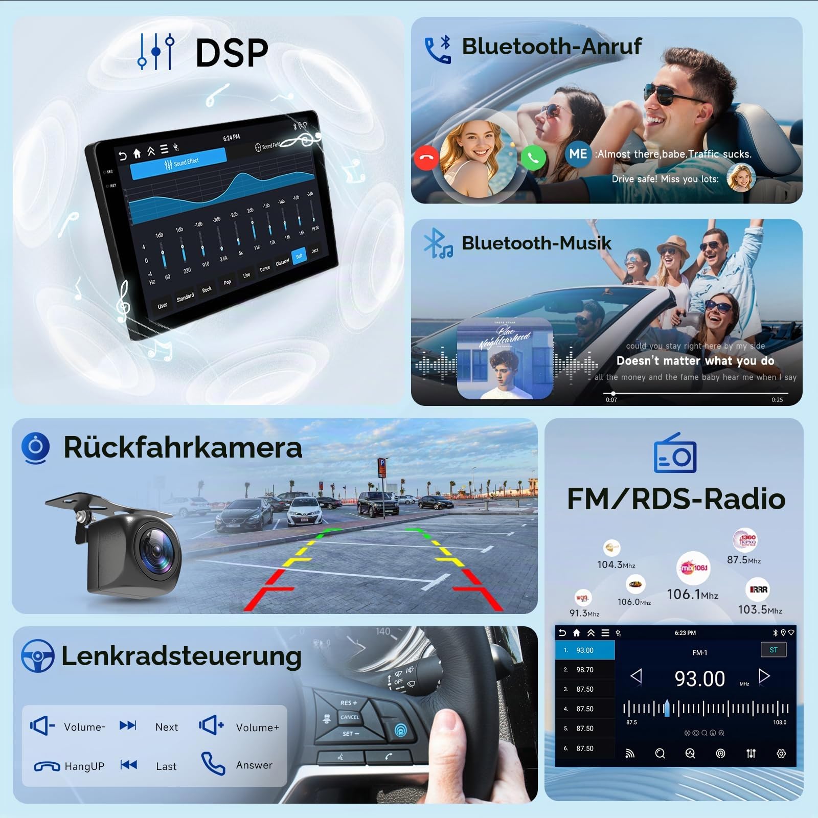Hodozzy 4GB+128GB Android Autoradio für Audi A3 2003-2013/S3 8P 2006-2012/RS3 2011-2012 mit Carplay Wireless Android Auto, 9 Zoll InCell Touchscreen Radio mit GPS Navi Bluetooth DSP WiFi RDS, Kamera