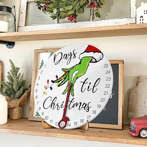 Miniatura 5 de DAZONGE Decoraciones de corona de Navidad  Calendario de Adviento de cuenta regresiva de Navidad 2023 para todas las edades  Letrero de bienvenida