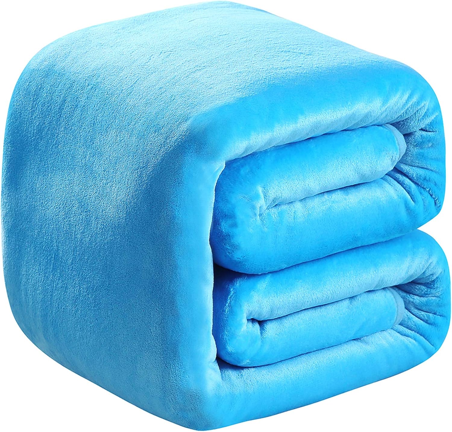 King Polar 350GSM Fleece Thermal Blanket Sky Blue Extra Soft Brush