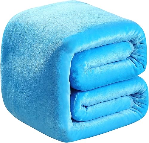 Richave - Manta de forro polar para todas las estaciones, 12.35onzasm, ultraligera y anti-estática, para cama, extra suave, tela cepillada, manta