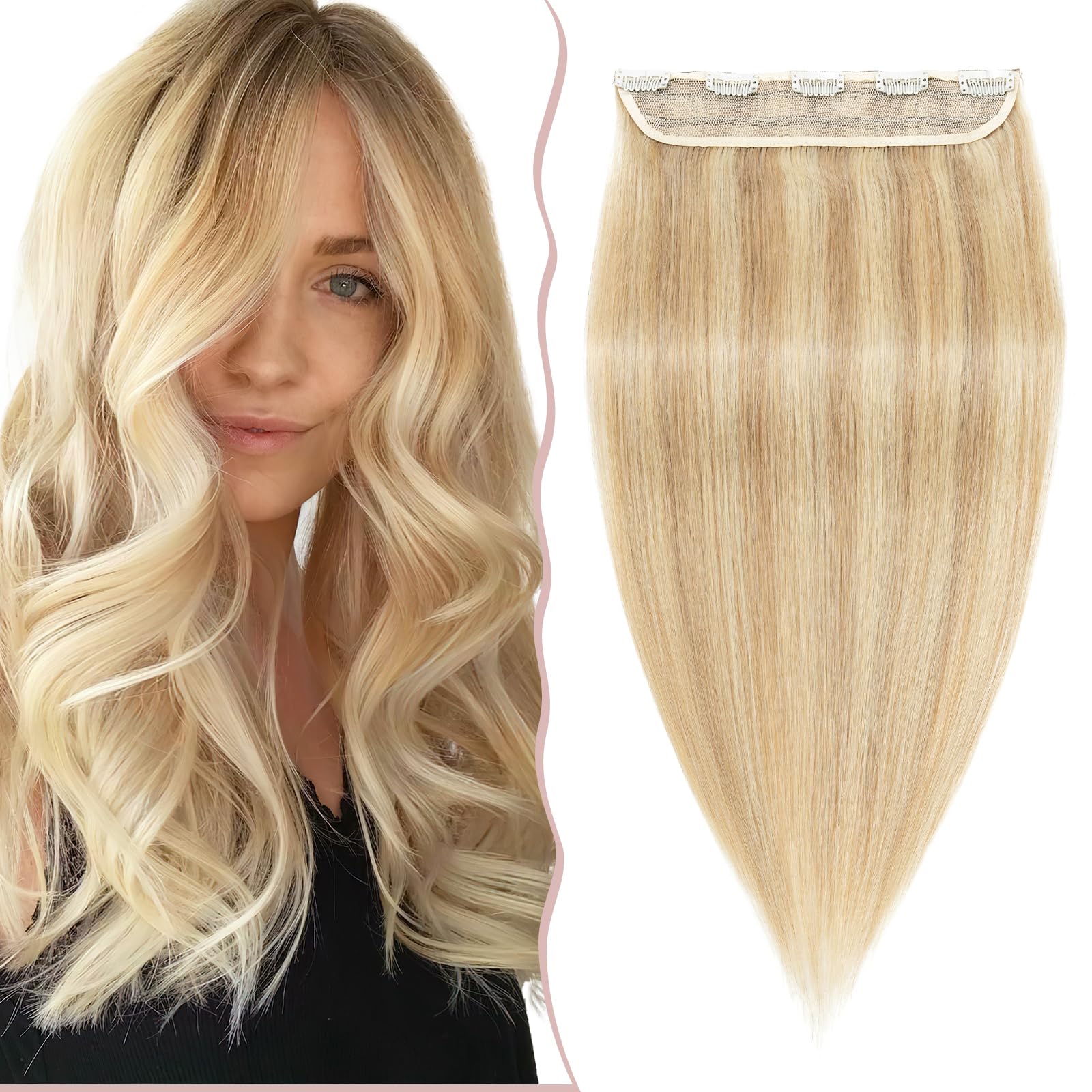 12 inch Clip in Hair Extension Human Hair One Piece 100% Real Remy [#2 Dark Brown] 3/4 Full Head Straight Hair Pieces for Women Invisible Short (40g) — view 28