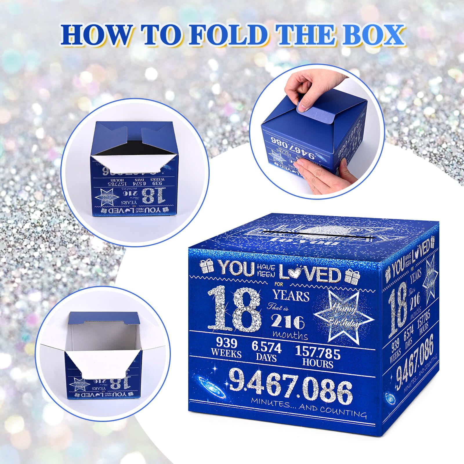 Happy 18th Birthday Money Box For Cash Gift,Black Gold Pull Surprise Money Gift Box For 18th Birthday Presents,Money Cake Pull Out Cash,18th Money Box,Happy Birthday Money Gift Box For Boys Girls