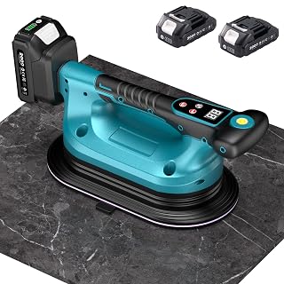SEESII 2-in-1 Tile Vibration Tool & Electric Suction Cup 285mm – 12 Speeds, 10 Hours Runtime, Fits 12×12in to 89×89in Tiles, 250kg/550lbs Suction Power – For Wall & Floor Tile Installation (K919B) - Amazon product rated Grade A