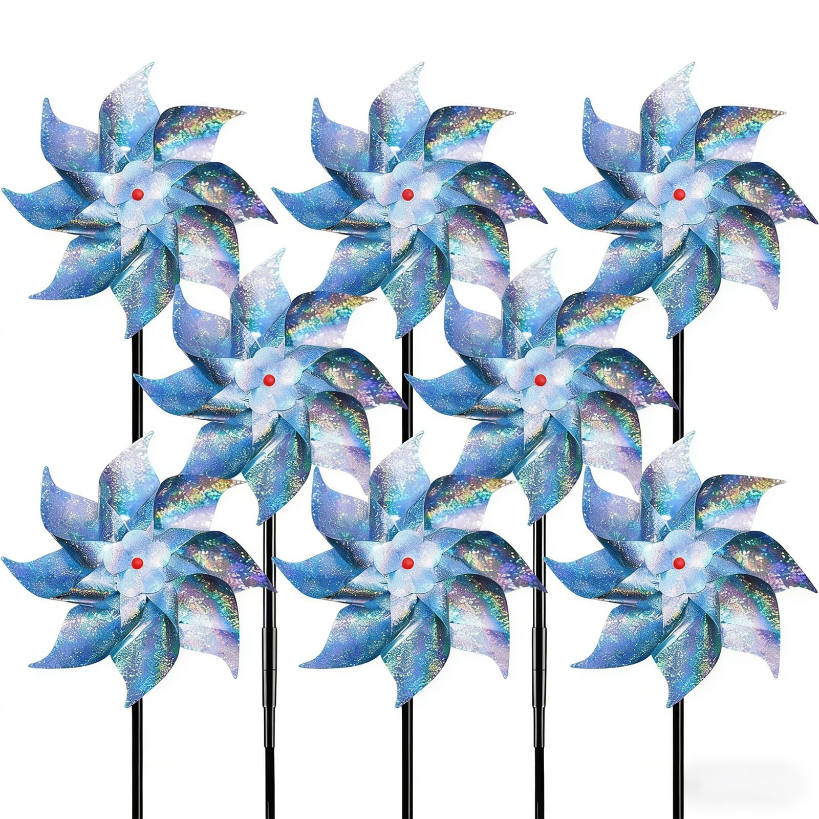8 Pcs Windmill Pigeon Repellent Balcony, Pigeon Deterrent, Windmill, Effective Bird Repellent for Garden and Patio, Windmills Garden, Windmills for Pigeons Deterrent