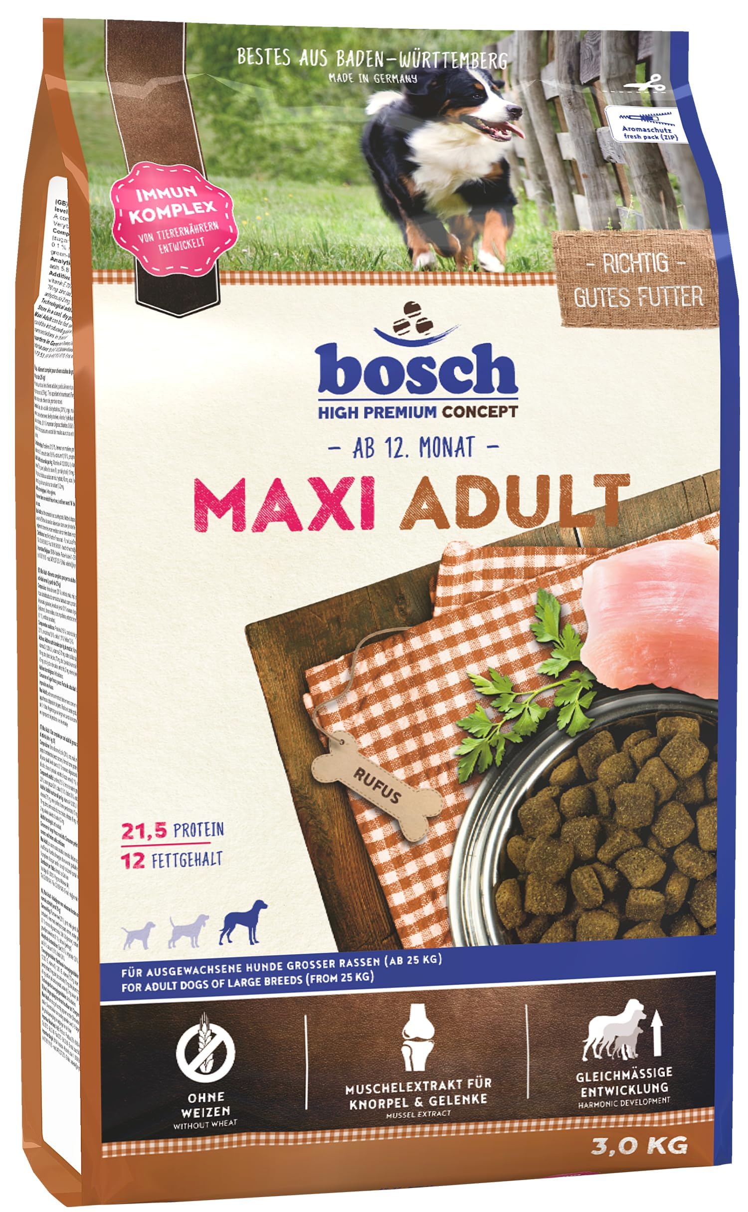 bosch HPC Maxi Adult – Trockenfutter für ausgewachsene Hunde großer Rassen (ab 25 kg)