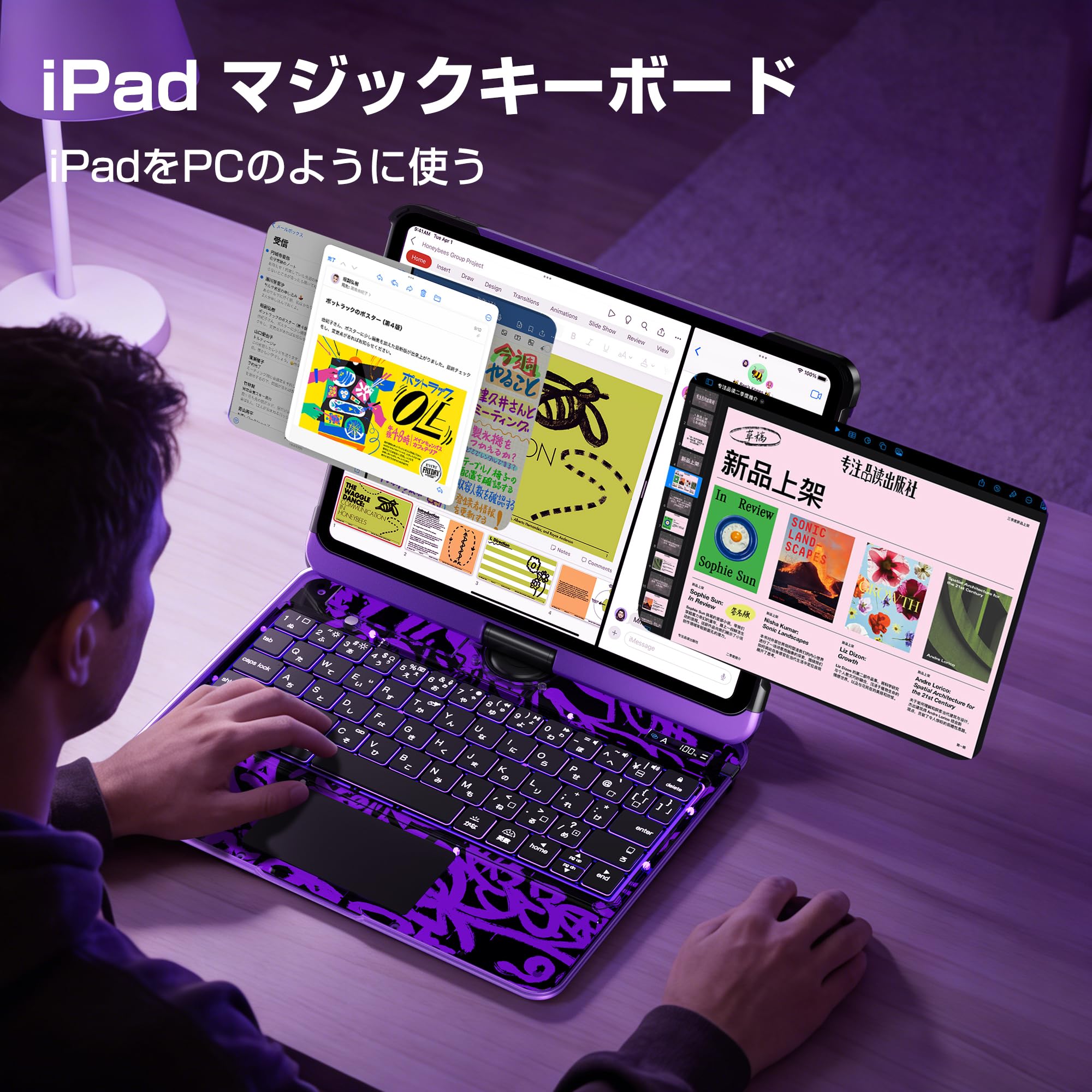 Amazon.co.jp: iFacemall ipad キーボード付きケース Pro 12.9インチ