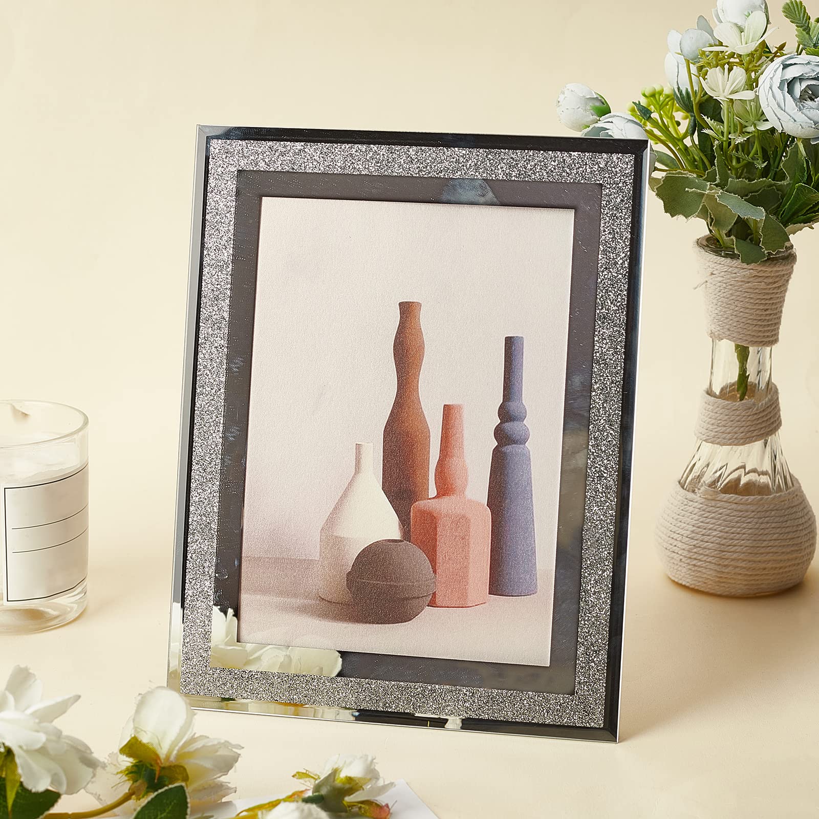 Amazon.co.jp: OLYCRAFT (オリクラフト) ガラス写真フレーム キラキラ