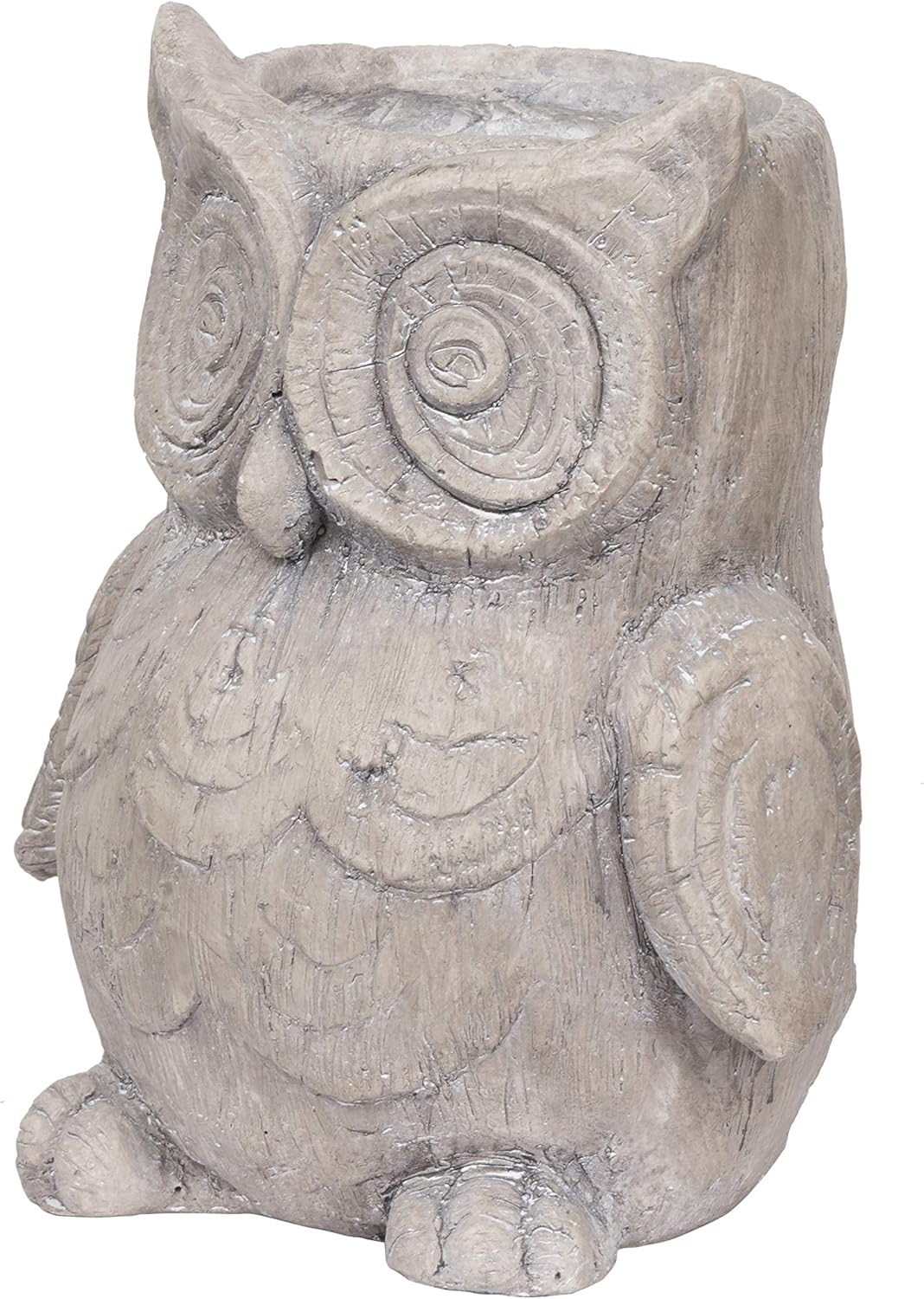 Benjara Quaint Style Magnesium Owl Figurine Planter