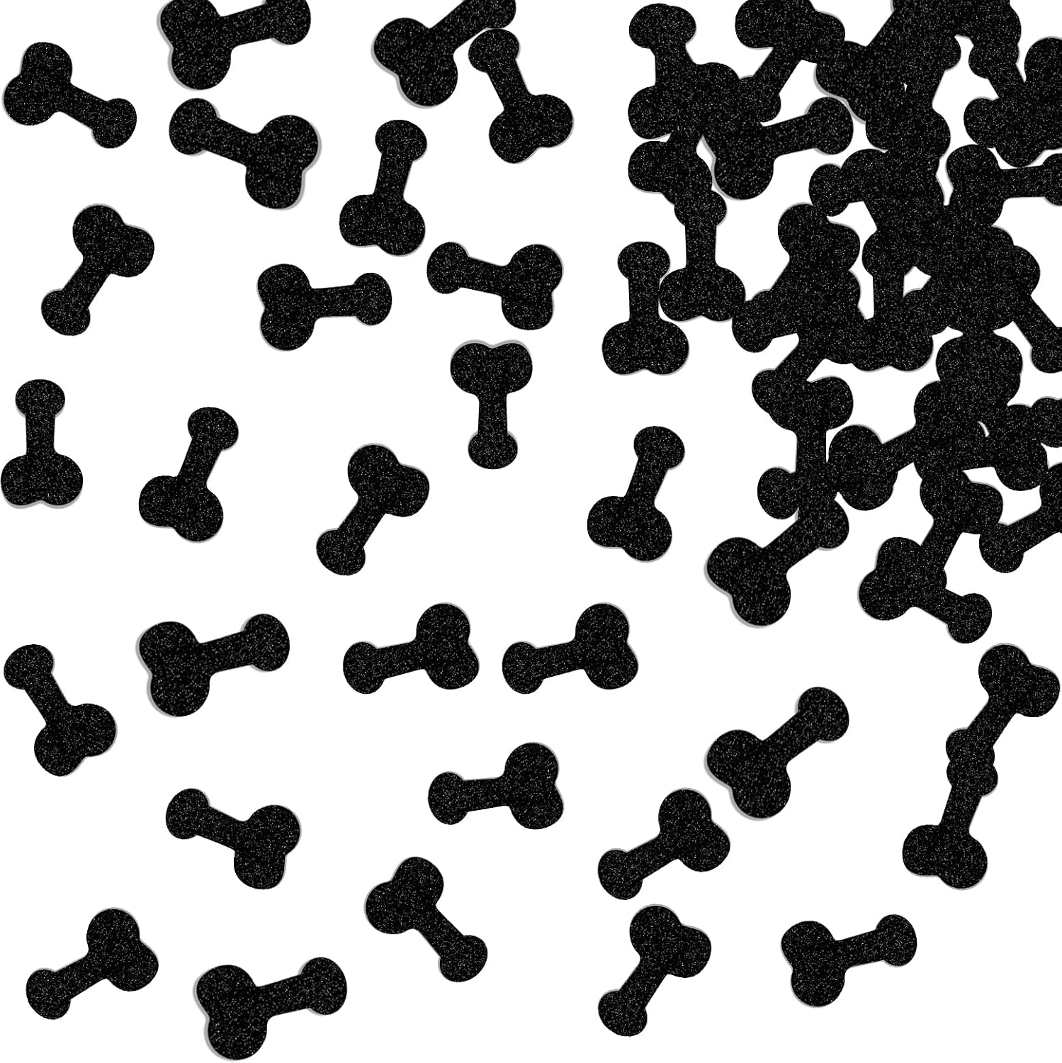 Funny Bachelor or Birthday Party Confetti, Black Glitter, Carnival theme, Engagement and Wedding Party Bachelor Party Table Decoration Double-sided 120Pcs