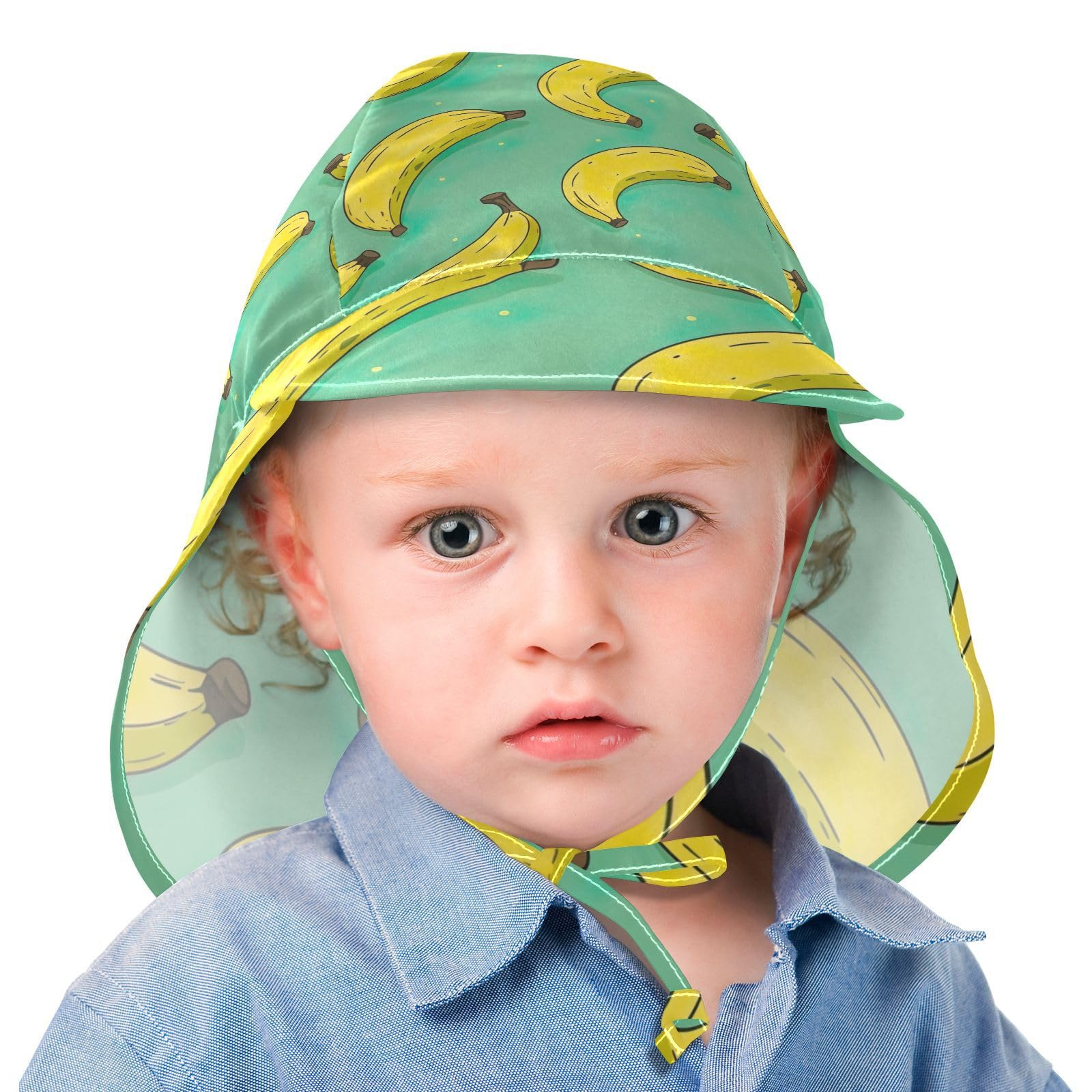 J JOYSAY Yellow Banana Fruit Baby Sun Hat Toddler Hat UPF 50+ Toddler Kids Sun Hat Sun Protection Hat with Chin Strap for Baby Toddler
