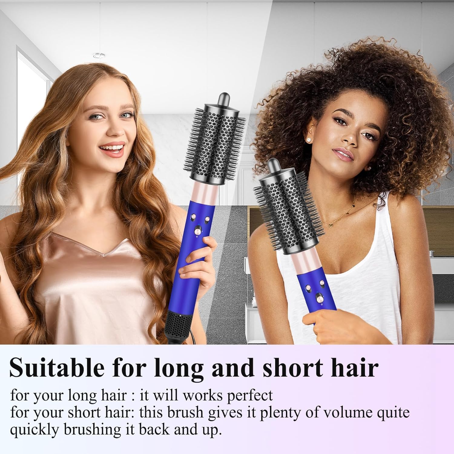 Spazzola volumizzante rotonda grande per Dyson Airwrap adatta HS01/HS05 | Blowout e riccioli rimbalzanti | Sollevamento delle radici + asciugatura più rapida | Non compatibile con asciugacapelli Dyson