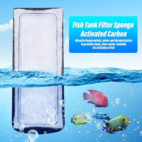 Miniatura 4 de Cartucho de filtro para pecera, 6 piezas de repuesto de algodón para acuario, accesorio de filtro montado en la pared, suministros de carbono para