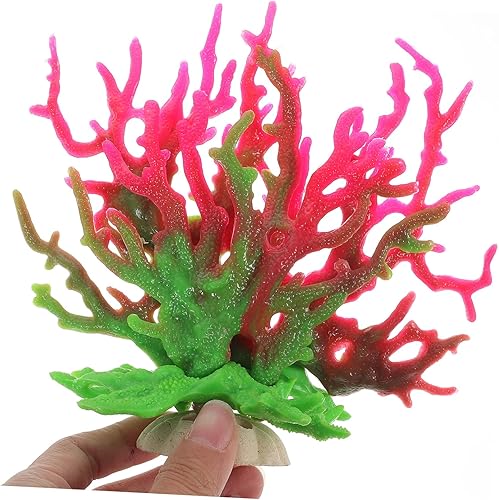 Miniatura 5 de UKCOCO Adornos de coral para pecera, mini plantas, decoración de estatua, mini accesorios de coral triturado para acuario, coral acuático