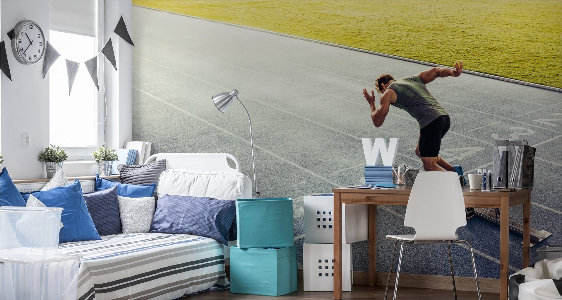 Muralo Papel Pintado Fotográfico De Fieltro, 416 X 254 Cm, Para Niños