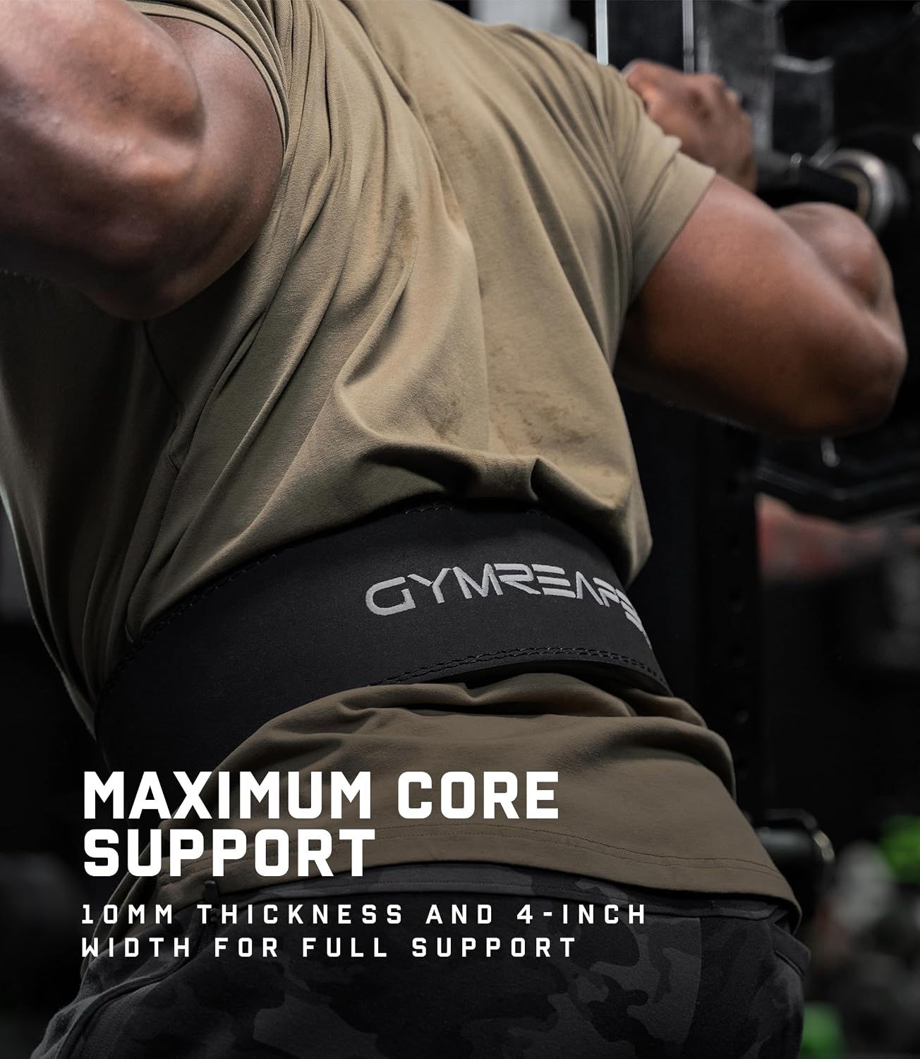  10MM Lever Weightlifting Belt Leather Adjustable Heavy Duty Buckle Belt, IPF Approved for Powerlifting, Weightlifting, and Strength Training thumbnail