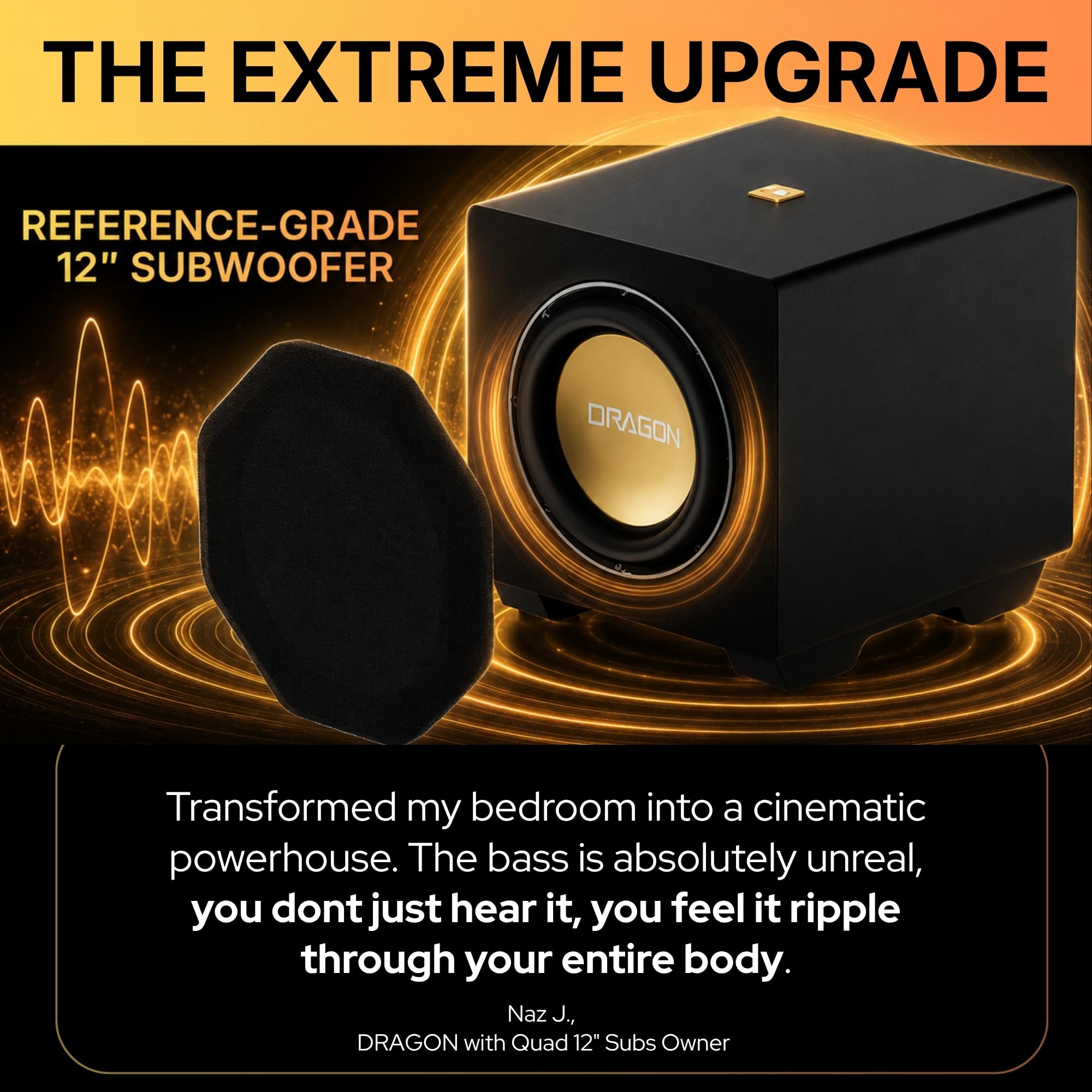 Nakamichi Dragon Home 12 Inch Quad Subwoofer Surround Sound System