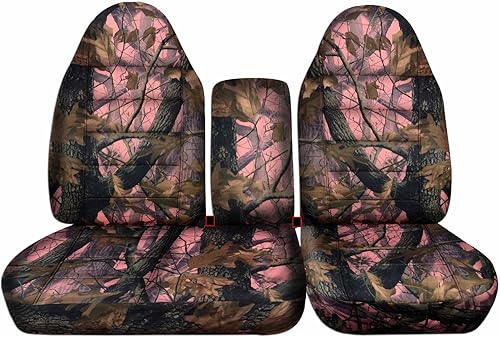 Miniatura 6 de Totally Covers - fundas de asiento de camioneta camuflados, (banco delantero dividido 4060) con apertura central para consola o reposabrazos firme.