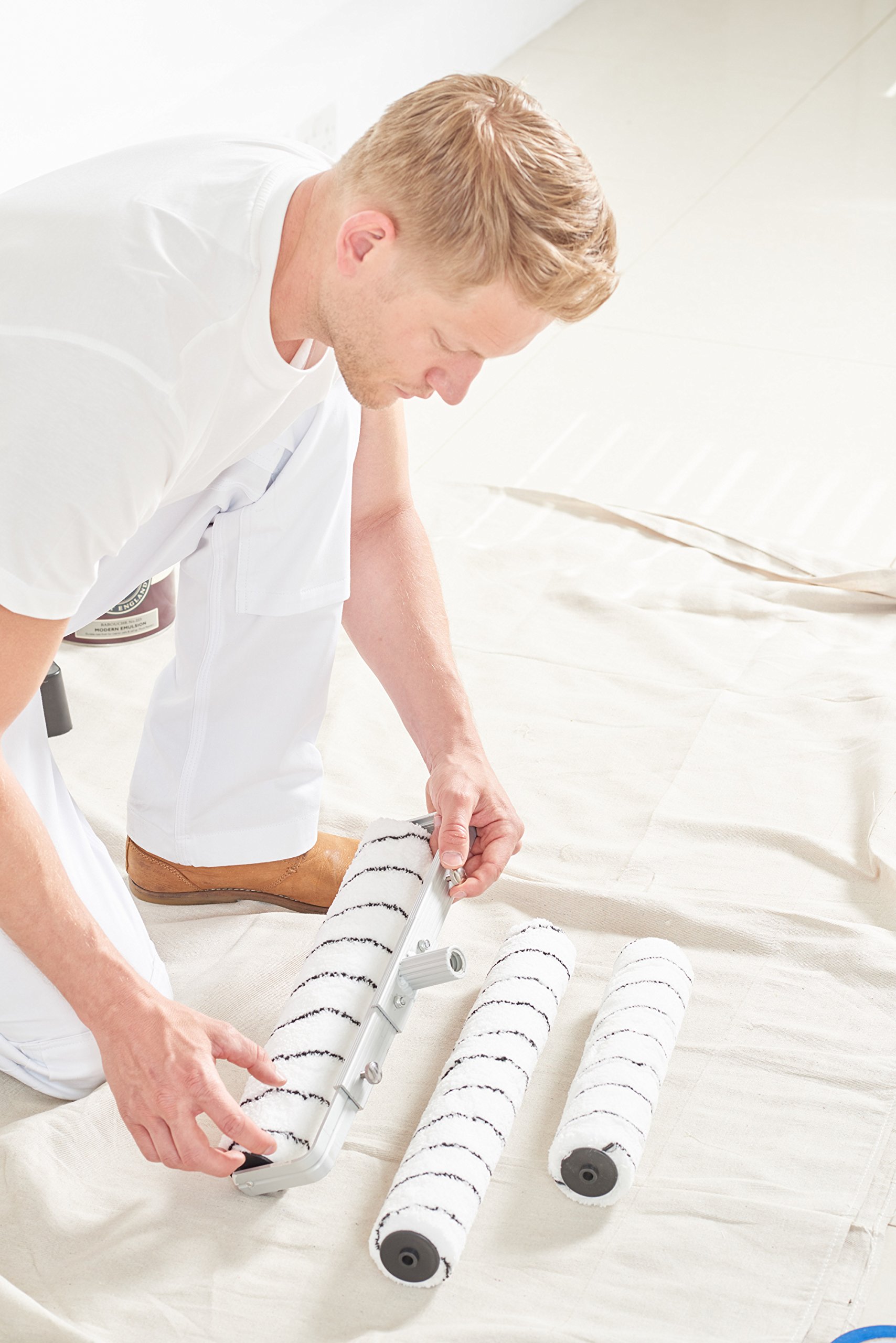Coral Outils de 42700 Endurance Rouleau à peinture Cadre avec un motif Heavy Duty réglable double bras de 12 à 45,7 cm – Gris