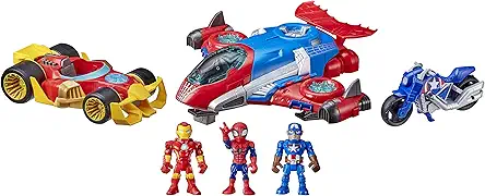 Marvel Super Hero Adventures Figure and Jetquarters Multipack,...