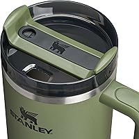 Vista 380 de STANLEY Quencher H2.0 Vaso Térmico con asa y pajilla, 64 onzas, tapa Flowstate de 3 posiciones, gran capacidad para viajes y deportes, vaso de acero
