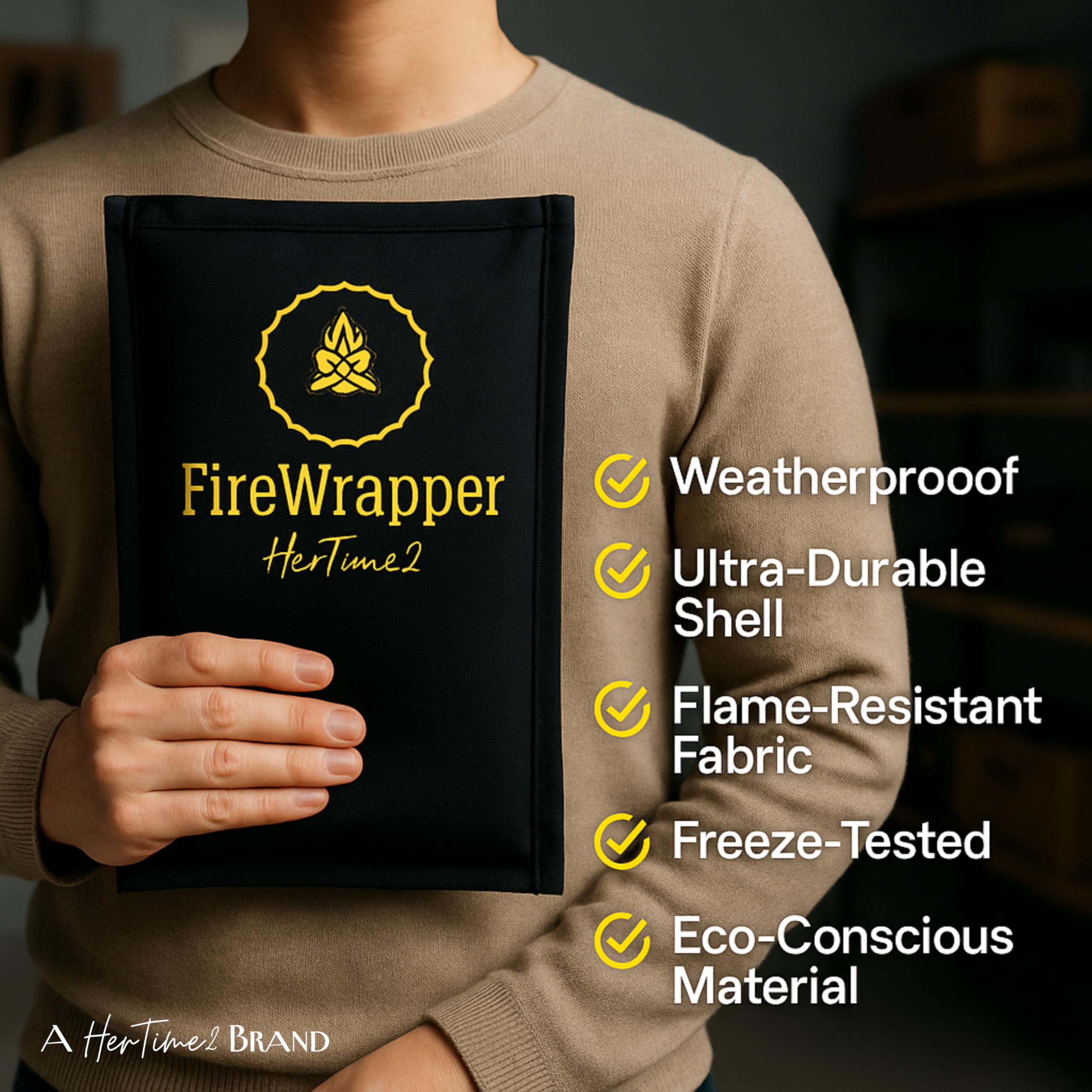 FireWrapper HerTime2 - Mantas ignífugas, resistentes a la intemperie, paquete de 2, protección contra incendios de emergencia reutilizable