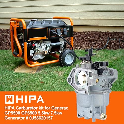 Miniatura 2 de HIPA GP5500 0J58620157 Carburador para Generac GP5000 GP 5500 GP6000E GP6500 GP6500E GP7500E GP8000E 5KW 5.5KW 6.5KW 389cc Generador Huayi Rusia