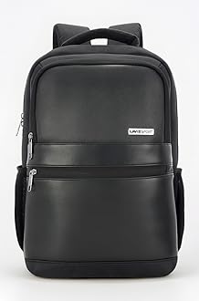 45cm Pioneer 24 Litres Laptop Backpack with Trolley Sleeve For Men & Women|Vegan Leather|Office Travel Backpack|Front organizer|Bottle Holder|Fits upto 14" Laptop