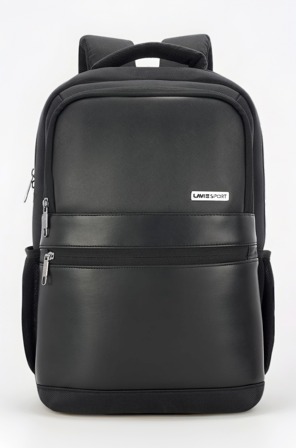 Lavie Sport 45cm Pioneer 24 Litres Laptop Backpack with Trolley Sleeve For Men & Women|Vegan Leather|Office Travel Backpack|Front organizer|Bottle Holder|Fits upto 14" Laptop