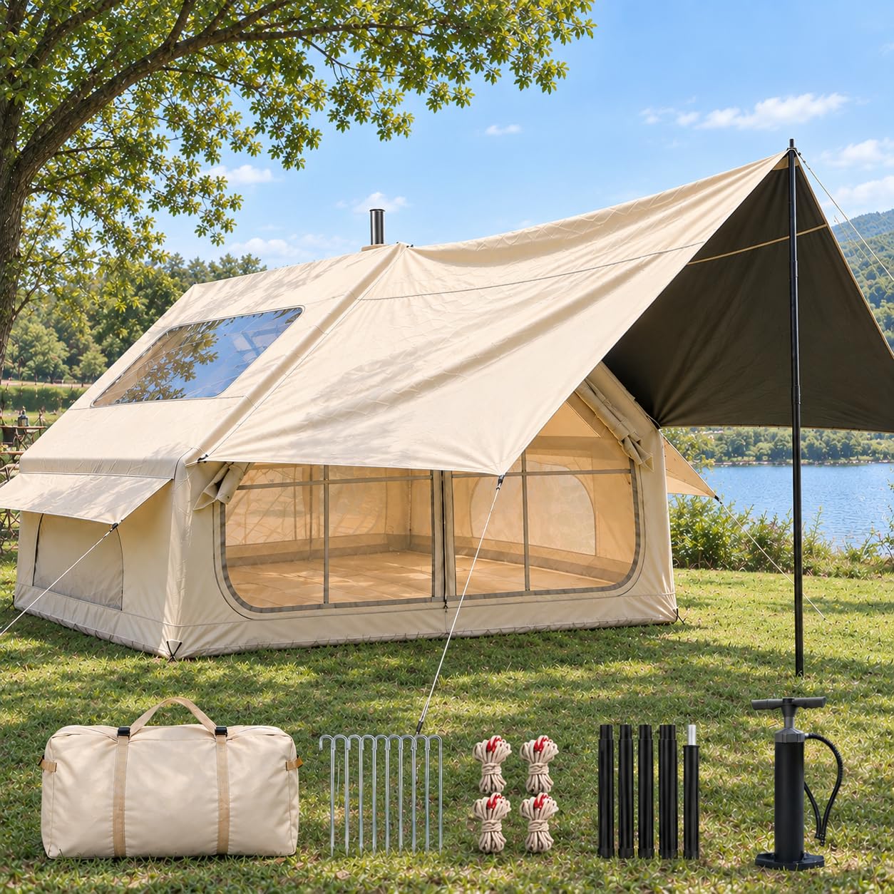 Jelly テント Amazon.com: Ziziella Inflatable Tent for Camping, 2/4/6/8/12
