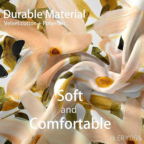 Miniatura 5 de Juego de 2 fundas de almohada Sage Daisy de 18 x 18 pulgadas, fundas de almohada decorativas con estampado de terciopelo para sofá, fundas de