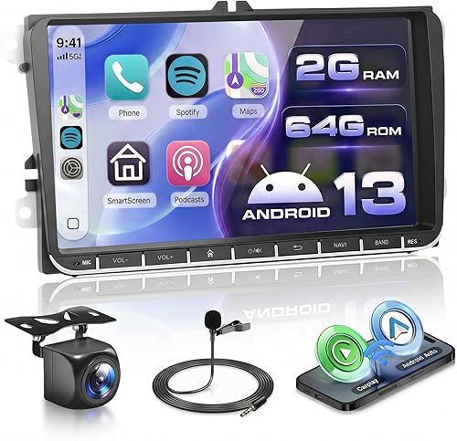 podofo Unidad principal de navegación GPS estéreo de coche 9 pulgadas pantalla táctil para VW Skoda Octavia Golf Touran Passat B6 Jetta Polo Tiguan